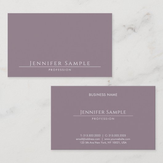 ラグジュアリモダンエレガントサロンシンプルプレーントレンディー 名刺 (正面/裏面)