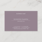 ラグジュアリモダンエレガントサロンシンプルプレーントレンディー 名刺 (裏面)