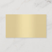 ラグジュアリモダンエレガントフェイク金ゴールドホワイトプロフェッショナル 名刺 (裏面)
