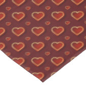 ラグジュアリモダンーエレガントラブレッド金ゴールドハート テーブルクロス (アングル)