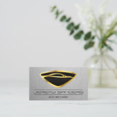 ラグジュアリーお洒落カー金ゴールドロゴ 名刺 (スタンド正面)