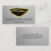 ラグジュアリーお洒落カー金ゴールドロゴ 名刺 (正面/裏面)