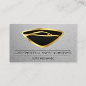 ラグジュアリーお洒落カー金ゴールドロゴ 名刺 (正面)