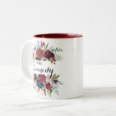 ラグジュアリーお洒落ボホフローラミセス新婚ブライド ツートーンマグカップ (正面左)