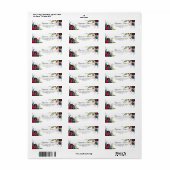 ラグジュアリーお洒落ボホフローラ差出人住所 ラベル (フルシート)