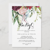 ラグジュアリーお洒落ボホベイビーQベビーシャワーバーベキュー 招待状 (正面)