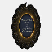 ラグジュアリーきらめくフレ結婚ーム記念日 オーナメントカード (右)