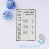 ラグジュアリーきらめく美しいサロン価格リストフライヤー チラシ (シングル)