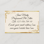 ラグジュアリーすごいブラック金ゴールドモノグラム 名刺 (裏面)