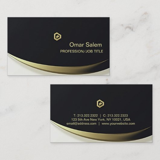 「ラグジュアリーとラグジュアリーを組み合わせた高級ビジネスカーモダンド 名刺 (正面/裏面)