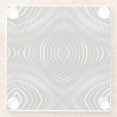 「ラグジュアリーと洗練された出会い」 ガラスコースター (裏面)