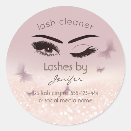 ラグジュアリーなキラキラのウィンクのラッシュエクステンションのラッシュクリーナー ラウンドシール (正面)