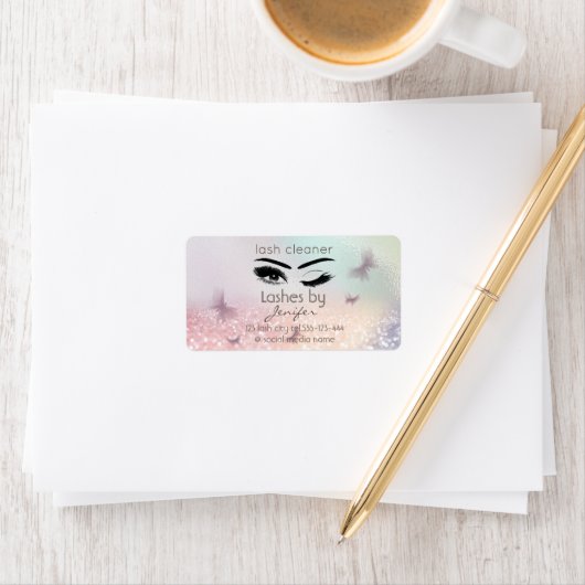 ラグジュアリーなキラキラのウィンクのラッシュエクステンションのラッシュクリーナー ラベル (インサイチュ)