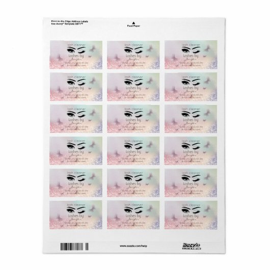 ラグジュアリーなキラキラのウィンクのラッシュエクステンションのラッシュクリーナー ラベル (フルシート)