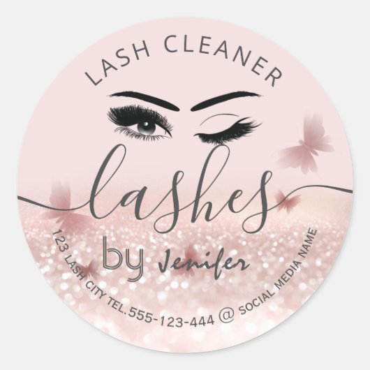 ラグジュアリーなキラキラのウィンクのラッシュエクステンションのラッシュクリーナーc ラウンドシール (正面)