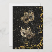 ラグジュアリーなキンセアニエラ・マスカレードパーティー 招待状 (裏面)