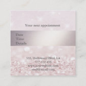 ラグジュアリーなグラムエレガントキラキラ爪、 ネイル 予約カード (裏面)