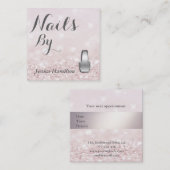 ラグジュアリーなグラムエレガントキラキラ爪、 ネイル 予約カード (正面/裏面)