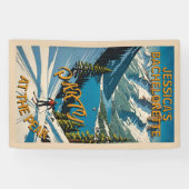 ラグジュアリーなスキー・バチェロレッテパーティー ヴィンテージ レイクタホ マウンテン 横断幕 (横)