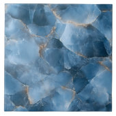 ラグジュアリーなダークブルージェムストーンエステモダンティック タイル (正面)