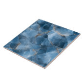 ラグジュアリーなダークブルージェムストーンエステモダンティック タイル (側面)