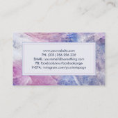 ラグジュアリーなチャロアイトカメラシャッターフォトグラファー 名刺 (裏面)