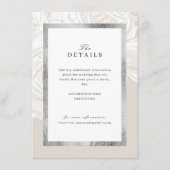 ラグジュアリーなニュートラル ヴィンテージ ウェディングの詳細 エンクロージャーカード (正面)