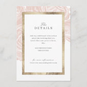 ラグジュアリーなバラのブッシュゴールドのヴィンテージ結婚式の詳細 エンクロージャーカード (正面)