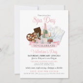 ラグジュアリーなバレンタインのワインチョコスパデー 招待状 (正面)