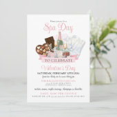 ラグジュアリーなバレンタインのワインチョコスパデー 招待状 (スタンド正面)