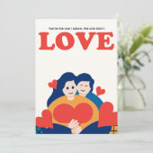 ラグジュアリーなバレンタインデーのカード シーズンカード (スタンド正面)