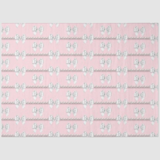 ラグジュアリーなバースデー ピンク ティファニー パール テーマ 30歳の誕生日 薄葉紙 (正面)