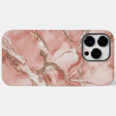 ラグジュアリーなピンクの白い大理石 Case-Mate iPhoneケース (裏面 (横))