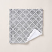 ラグジュアリーなブラックシルバーグレーハンプトンタオルセット バスタオルセット (ウォッシュタオル)