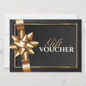 ラグジュアリーなブラック&金ゴールドギフト券 (正面)