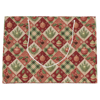 ラグジュアリーなホリデーギフトバッグ ラージペーパーバッグ