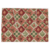 ラグジュアリーなホリデーギフトバッグ ラージペーパーバッグ (裏面)