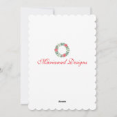 ラグジュアリーなポインセチアのクリスマスカード シーズンカード (裏面)