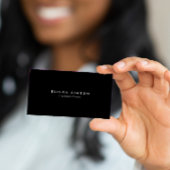 ラグジュアリーなミニマリストの白黒QRコード 名刺