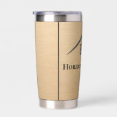 ラグジュアリーなメタリック実在金ゴールド不動産ボトル 保温保冷タンブラー (右面)