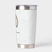 ラグジュアリーなメタリック実在金ゴールド不動産ボトル 保温保冷タンブラー (左面)