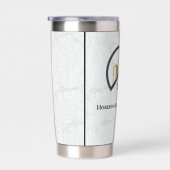 ラグジュアリーなメタリック実在金ゴールド不動産ボトル 保温保冷タンブラー (右面)