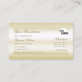 ラグジュアリーなライトゴールデンとダイヤモンドとロゴシック 名刺 (裏面)