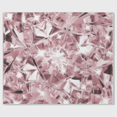 ラグジュアリーなリアルなダイヤモンドテクスチエレガントックピンク ラッピングペーパー (フラット)