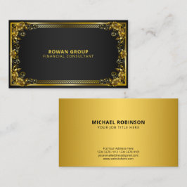 ラグジュアリーなレガル金ゴールドフレームオンブラック 名刺