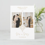 ラグジュアリーなレースのMR＆MRSクリスマスウェディング2枚の写真 (スタンド正面)