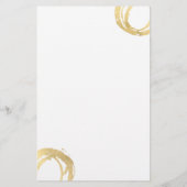 ラグジュアリーな偽のゴールドペイントサークルデザイナーロゴ チラシ (裏面)