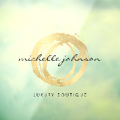 ラグジュアリーな偽のゴールドペイントサークル 透明 ウィンドウサイン (シート3)