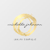 ラグジュアリーな偽のゴールドペイントサークル 透明 ウィンドウサイン (シート)