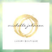 ラグジュアリーな偽金ペイントサークルデザイナーロゴ ウィンドウサイン (シート3)